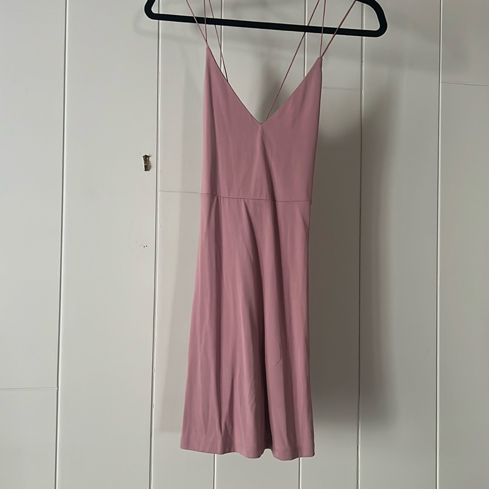 criss cross, pink, mini dress